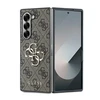Guess PU 4G Metal Logo Samsung Galaxy Z Fold6 dėklas telefonui rudos spalvos