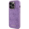 Apple iPhone 15 Pro Guess dėklas odinis 4G Stamped (GUHCP15LP4EPMU) violetinės spalvos