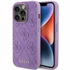 Apple iPhone 15 Pro Guess dėklas odinis 4G Stamped (GUHCP15LP4EPMU) violetinės spalvos