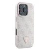 Guess Leather 4G Triangle Strass MagSafe Apple iPhone 16 Pro Max – dėklas telefonui rožinės spalvos