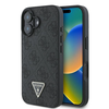 Guess Leather 4G Triangle Strass MagSafe Apple iPhone 16 Plus - dėklas telefonui juodos spalvos