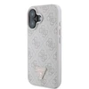 Apple iPhone 16 Guess Leather Metal Logo Strass Crossbody + Dirželis (GUHCP16SP4TDSCPP) dėklas telefonui rožinės spalvos