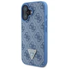 Guess Leather Metal Logo Strass Crossbody Apple iPhone 16 - dėklas telefonui mėlynos spalvos
