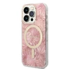 Rinkinys Guess GUBPP14LHJEACSP Case+ Charger Apple iPhone 14 Pro 6,1" dėklas telefonui rožinės spalvos hard case Jungle MagSafe