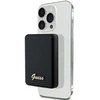 Guess Powerbank indukcinis 15W GUPBM5ALGSGK 5000mAh juodos spalvos MagSafe Metal Script Logo
