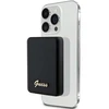 Guess Powerbank indukcinis 5W GUPBM3ALGSGK 3000mAh juodos spalvos MagSafe Metal Script Logo