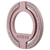 Guess MagSafe Ring Stand Rhinestone - Magnetic finger holder for phone with stand function (Rožinė)