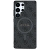 Guess PU Leather 4G Colored Ring MagSafe dėklas skirtas Samsung Galaxy S25 Ultra juodos spalvos