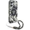 Guess Palm Trees Triangle Pearl Strap MagSafe Apple iPhone 16 dėklas telefonui juodos spalvos