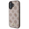 Guess GUHMP16SPGPYSW Apple iPhone 16 6.1″ rudos spalvos kietas dėklas Peony Script MagSafe