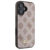 Guess GUHMP16SPGPYSW Apple iPhone 16 6.1″ rudos spalvos kietas dėklas Peony Script MagSafe
