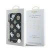 Guess PU 4G Peony MagSafe dėklas skirtas Apple iPhone 16e/17e juodos spalvos