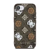 Guess PU 4G Peony MagSafe Apple iPhone 16e dėklas telefonui rudos spalvos
