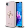 Guess PU Grained 4G Metal Logo Apple iPhone 16e dėklas telefonui rožinės spalvos