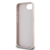 Guess PU Grained 4G Metal Logo Apple iPhone 16e dėklas telefonui rožinės spalvos