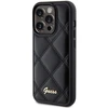 Dėklas GUESS GUHCP15LPSQSQSK IPHONE 15 PRO 6.1 "Juodas/Juodas HARDCASE QUILTED METAL LOGO