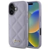 Guess Quilted Metal Logo Apple iPhone 16 - light dėklas telefonui violetinės spalvos