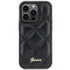 Dėklas GUESS GUHCP15LPSQSQSK IPHONE 15 PRO 6.1 "Juodas/Juodas HARDCASE QUILTED METAL LOGO