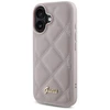 Guess Quilted Metal Logo Apple iPhone 16 - dėklas telefonui rožinės spalvos