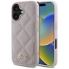 Guess Quilted Metal Logo Apple iPhone 16 - dėklas telefonui rožinės spalvos