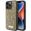 Apple iPhone 15 Pro Max Guess dėklas Rhinestone Metal Logo (GUHCP15XPFGSBSD) geltonos spalvos