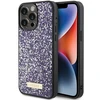 Guess Rhinestone Metal Logo dėklas, skirtas iPhone 15 Pro Max - rožinis