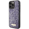 Dėklas GUESS GUHCP15LPFGSBSBSBSPP IPHONE 15 PRO 6.1 "PURPLE/PURPLE HARDCASE RHINESTONE METAL LOGO