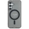 GUESS dėklas skirtas Samsung Galaxy S25 GUHMS25SPFTDTEK (Magnetic IML Rhinestones) juodos spalvos