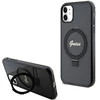 Dėklas GUESS GUHMN61HRSGSK IPHONE 11 / XR 6.1 "Juodas / Juodas HARDCASE RING STAND SCRIPT GLITTER MAGSAFE