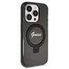 Dėklas GUESS GUHMP14XHRSGSK IPHONE 14 PRO MAX 6.7 "Juodas/Juodas HARDCASE RING STAND SCRIPT GLITTER MAGSAFE
