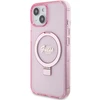 Dėklas GUESS GUHMP15MHRSGSP IPHONE 15 PLUS / 14 PLUS 6.7 "Rožinis / Rožinis HARDCASE RING STAND SCRIPT GLITTER MAGSAFE