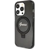 Dėklas GUESS GUHMP15XHRSGSK IPHONE 15 PRO MAX 6.7 "Juodas/Juodas HARDCASE RING STAND SCRIPT GLITTER MAGSAFE