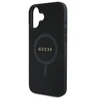 Guess GUHMP16SPSAHMCK Apple iPhone 16 6.1″ juodos spalvos kietas dėklas Saffiano Classic Logo MagSafe
