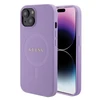Apple iPhone 15 Plus Guess dėklas Saffiano MagSafe (GUHMP15MPSAHMCU) violetinės spalvos
