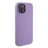 Apple iPhone 15 Plus Guess dėklas Saffiano MagSafe (GUHMP15MPSAHMCU) violetinės spalvos