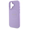 Guess GUHMP16SPSAHMCU Apple iPhone 16 6.1″ violetinės spalvos kietas dėklas Saffiano MagSafe