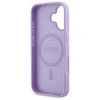 Guess GUHMP16SPSAHMCU Apple iPhone 16 6.1″ violetinės spalvos kietas dėklas Saffiano MagSafe