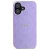 Guess GUHMP16MPSAPSMEU Apple iPhone 16 Plus 6.7" dėklas telefonui violetinės spalvos Saffiano Peony Classic Logo MagSafe