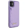 Guess GUHCN61PSFDGSU Apple iPhone 11 / Xr 6.1″ violetinės spalvos kietas dėklas Sequin Script Metal