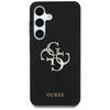 Dėklas Guess Silicone Big 4G Logo Bottom Script Samsung Galaxy S25 juodos spalvos