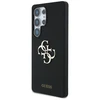 Original dėklas GUESS Silicone Big 4G Logo Bottom Script skirtas Samsung Galaxy S25 Ultra juodos spalvos