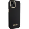 Dėklas GUESS GUHCP15SSMBSLK IPHONE 15/14/13 6.1 "Juodas / Juodas HARDCASE SILICONE SCRIPT METAL LOGO & FRAME