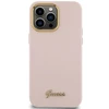 Dėklas GUESS GUHCP15XSMBSLP IPHONE 15 PRO MAX 6.7 "Rožinis/Rožinis HARDCASE SILICONE SCRIPT METAL LOGO &amp; FLAME