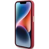 Apple iPhone 15 Pro Guess dėklas Silicone Script Metal Logo & Frame (GUHCP15LSMBSLM) raudonos spalvos