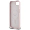 Dėklas Guess Silicone Script Metal Logo MagSafe iPhone 16e Case - Rožinė