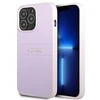 Dėklas Guess GUHCP13LPSASBPU iPhone 13 Pro / 13 6,1" purpurowy/violetinė Saffiano Hot Stamp &amp; Metal Logo