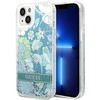 Dėklas GUESS GUHCP14MLFLSN IPHONE 14 PLUS / 15 PLUS 6.7 "Žalias / Žalias HARDCASE FLOWER LIQUID GLITTER