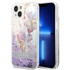 Dėklas GUESS GUHCP14MLFLSU IPHONE 14 PLUS / 15 PLUS 6.7 "PURPLE / PURPLE HARDCASE FLOWER LIQUID GLITTER