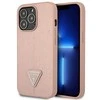 Apple iPhone 14 Pro Max Guess dėklas Saffianotriangle Logo (GUHCP14XPSATLP) rožinės spalvos