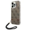Apple iPhone 14 Pro Max Guess dėklas 4G Print Strap (GUOHCP14XH4STW) rudos spalvos